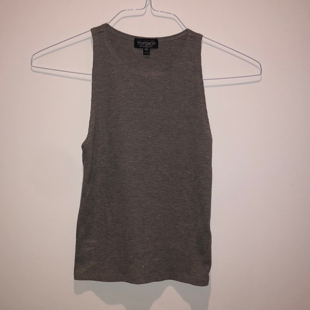 Gray Racerback Tank Top